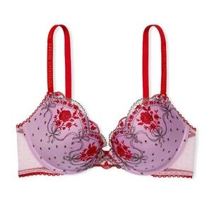 2022 Victoria's Secret Rosebud Dot Push Up Bra Bra 38D NWT